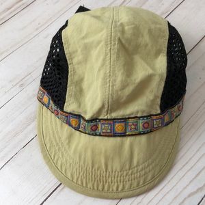 Vintage 80s 90s REI Ribbon Banding Nylon Mesh Cycling Hat OS